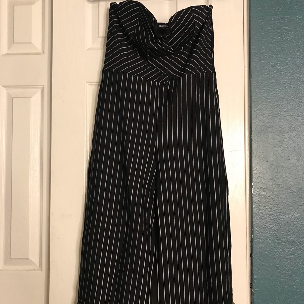 Fashion Nova Black Pant Romper